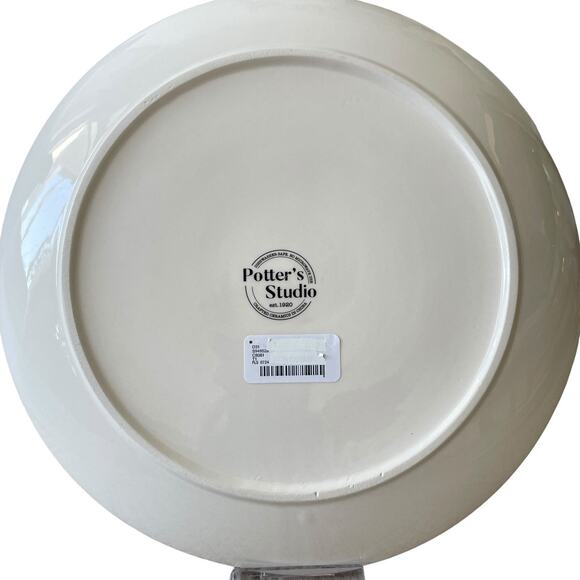 POTTER'S STUDIO Fall Pumpkin Floral 11in Ceramic Dinner Plates Set of 4 NEW - Picture 10 of 11